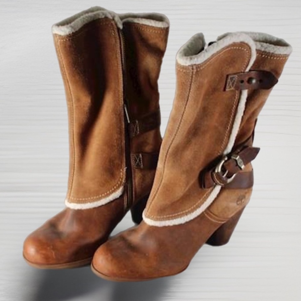 Timberland Earthkeepers Nevali Dark Brown Suede Boots Size 6.5